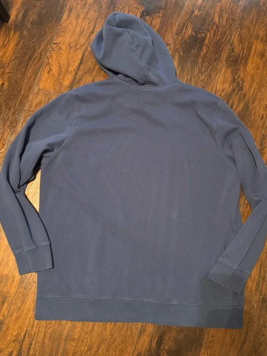 The North Face Hoodie Mens XXL Navy Sweatshirt Long Sleeve Hooded Big Logo - Picture 10 of 10